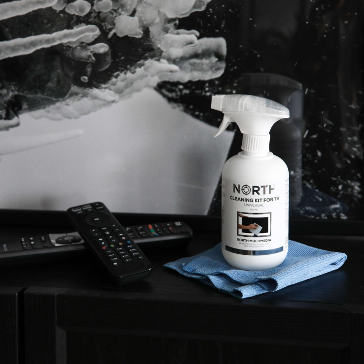 NORTH Rengöringskit TV vätska 500ml och rengöringsduk