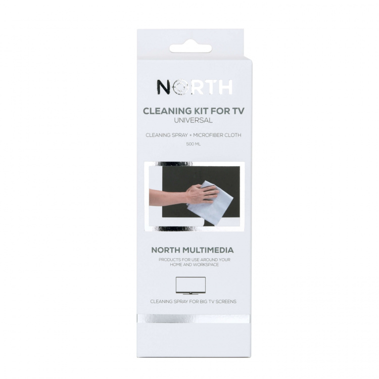 NORTH Rengöringskit TV vätska 500ml och rengöringsduk