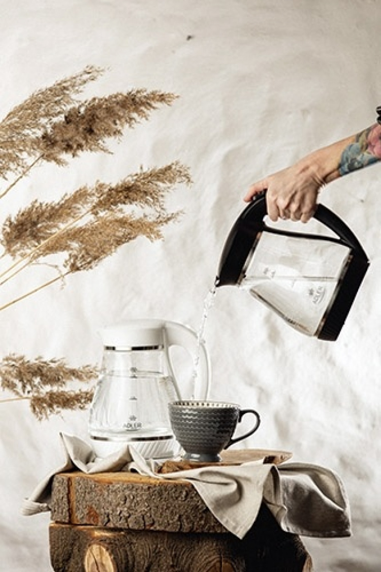 Adler vattenkokare, 1,7L, vit