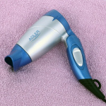 Adler hopfällbar hårfön - blå/silver