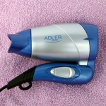 Adler hopfällbar hårfön - blå/silver