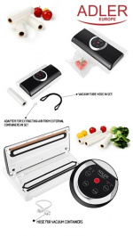 Adler AD 4484 vakuumförpackare, svart 