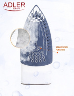 Adler AD 5030 strykjärn med 3000W - beige/vit