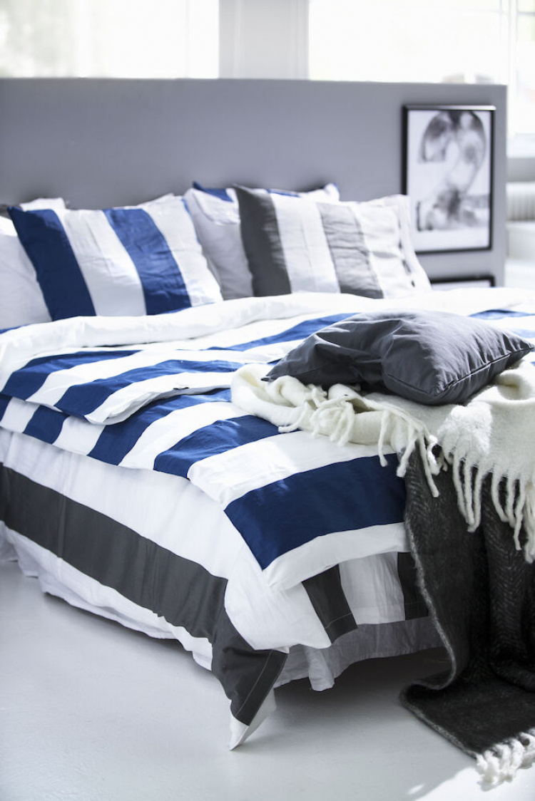 Kosta Linnewäfveri Fjällbacka Satin 2-pack, Marin