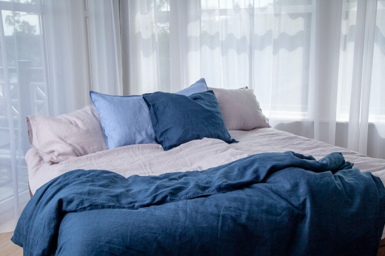 Kosta Linnewäfveri Linus Bäddset Kingsize 230X220, Petrol