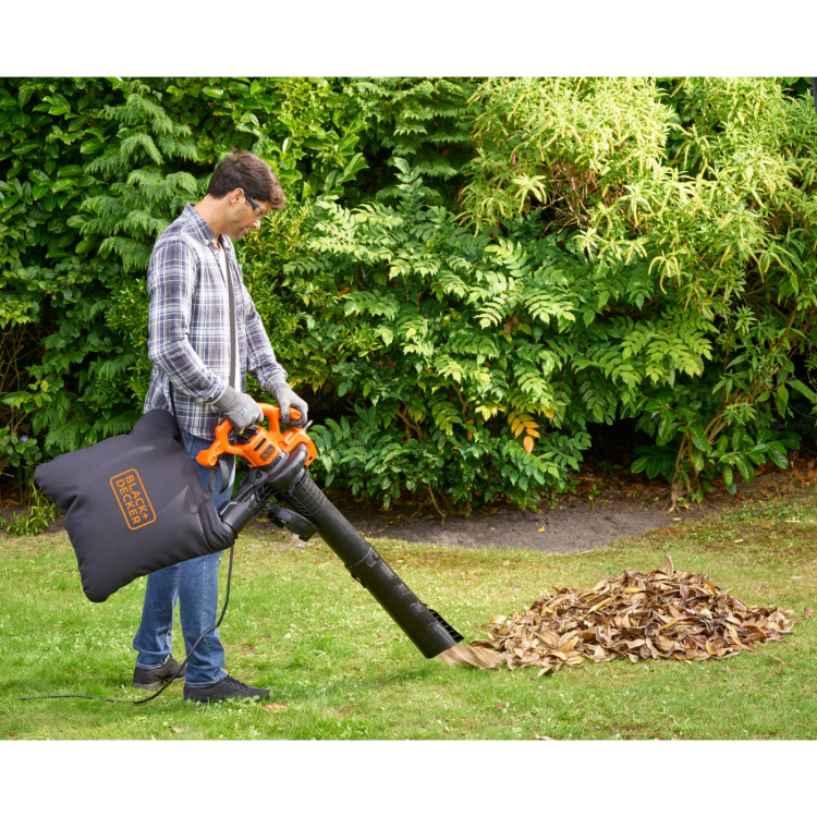 BLACK+DECKER Lövblås 2500W Blås&Sugfunktion