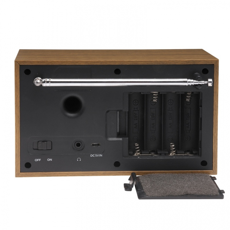 Denver Radio DAB+/FM Klocka Alarm DAB-46DGR Trä/Grafitgrå Denver Radio DAB+/FM Klocka Alarm DAB-46DGR Trä/Grafitgrå