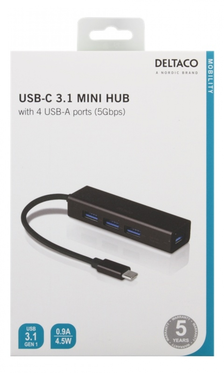 USB C 3.1 HUB 4port Black USB C 3.1 HUB 4port Black