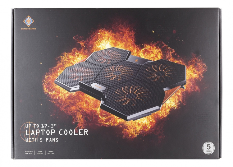 DELTACO GAMING laptop-kylare med höghastighetsfläkt