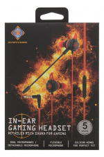 DELTACO GAMING In-Ear headset med avtagbar mikrofon och öronvingar