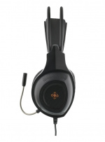DELTACO GAMING stereoheadset, 2 x 3.5 mm, LED, 2m kabel, svart