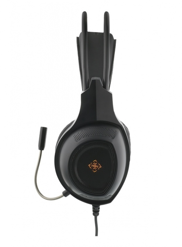 DELTACO GAMING stereoheadset, 2 x 3.5 mm, LED, 2m kabel, svart