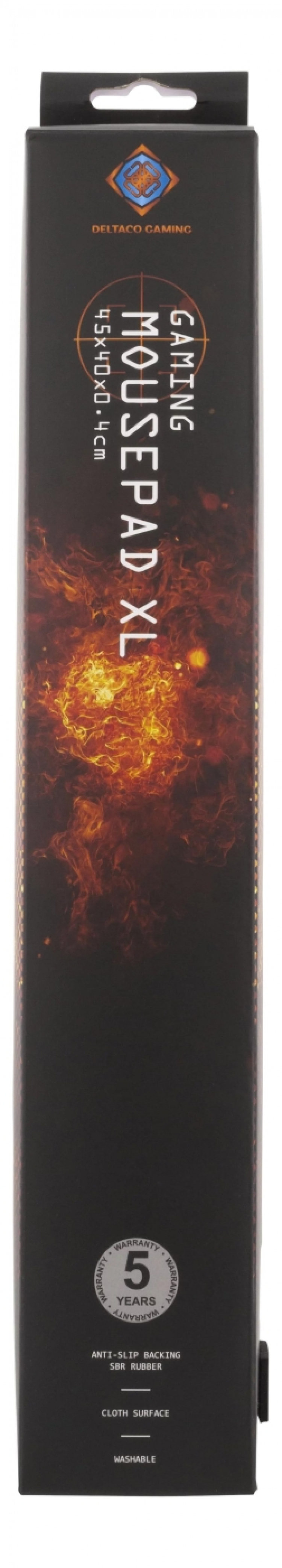 DELTACO GAMING musmatta XL, 45x40cm, tvättbart tyg, svart DELTACO GAMING musmatta XL, 45x40cm, tvättbart tyg, svart
