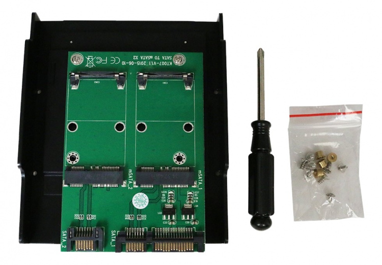 deltacoimp 2xSATA to 2xmSATA Converter card 2.5