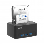 HDD/SSD Dockningsstation med två platser, USB 3.1 Gen 1, USB-A, 5 Gbps HDD/SSD Dockningsstation med två platser, USB 3.1 Gen 1, USB-A, 5 Gbps