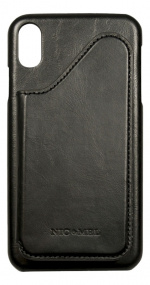 Nic & Mel Corey, case with card slots, iPhone XS Max, black leather