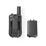 Nedis Walkie-talkie Set | 2 handenheter | Upp till 5 km | Frekvens kanaler: 8 | PTT / VOX | Upp till 2,5 timmar | Svart
