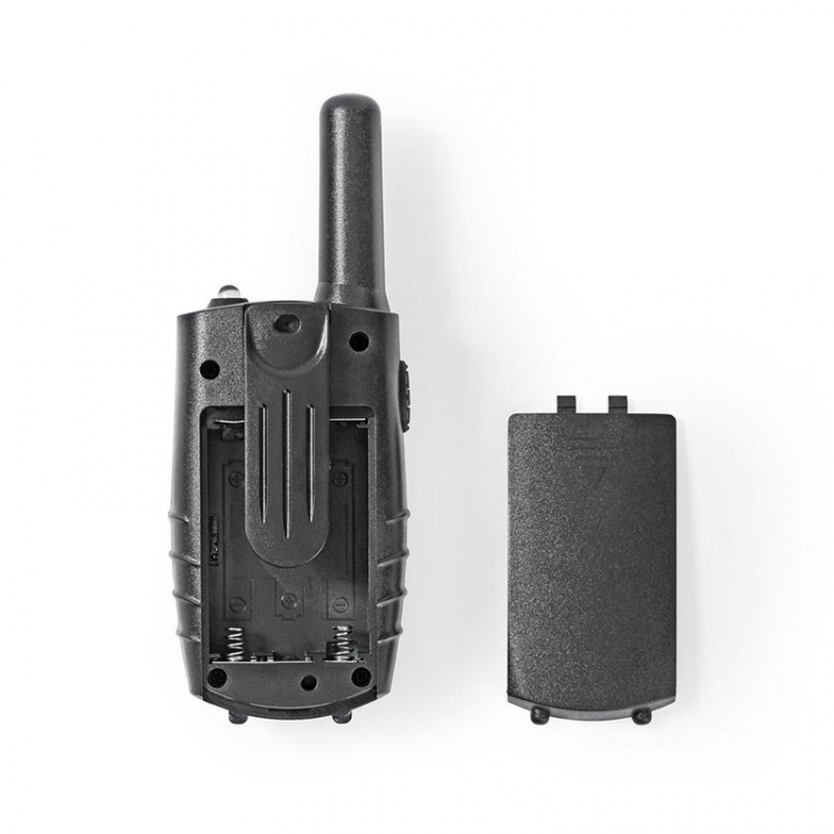 Nedis Walkie-talkie Set | 2 handenheter | Upp till 8 km | Frekvens kanaler: 8 | PTT / VOX | Upp till 2,5 timmar | Hörlursuttag | Svart