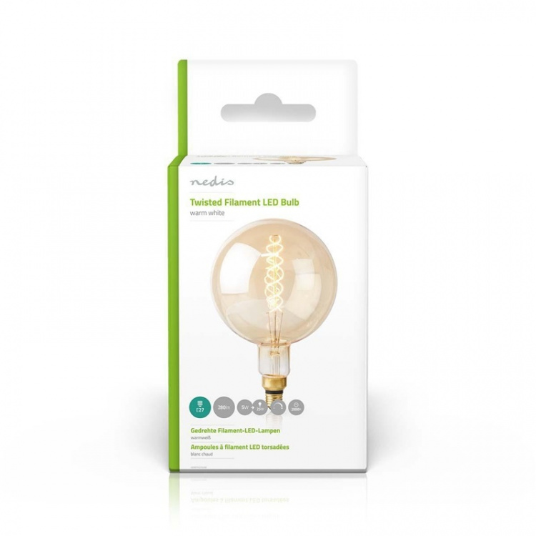 Nedis LED Glödlampa E27 | G200 | 5 W | 280 lm | 2000 K | Dimbar | Varm Vit | Retrostil | 1 st