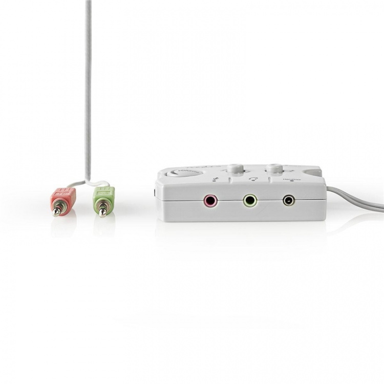 Nedis Audio switch | Anslutningsingång: 2x 3,5 mm Hane | Anslutningsutgång: 3x 3,5 mm hona + 2,5 mm hona | Funktionskontroll: Instruktionsbok | Antal knappar: 3