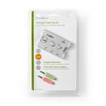 Nedis Audio switch | Anslutningsingång: 2x 3,5 mm Hane | Anslutningsutgång: 3x 3,5 mm hona + 2,5 mm hona | Funktionskontroll: Instruktionsbok | Antal knappar: 3