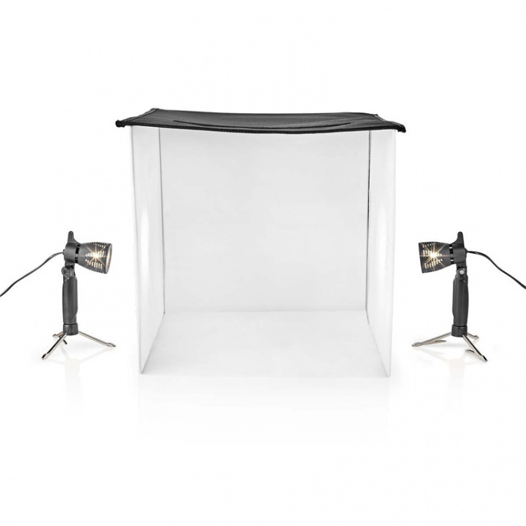 Nedis Foto Studio Kit | 400 lm | Vikbar | Bakgrunder ingår | Resväska ingår | Svart Nedis Foto Studio Kit | 400 lm | Vikbar | Bakgrunder ingår | Resväska ingår | Svart