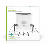 Nedis Foto Studio Kit | 400 lm | Vikbar | Bakgrunder ingår | Resväska ingår | Svart Nedis Foto Studio Kit | 400 lm | Vikbar | Bakgrunder ingår | Resväska ingår | Svart