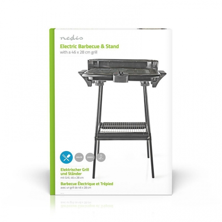Nedis Elgrill, 46 x 28 cm, 2000 W + Stativ
