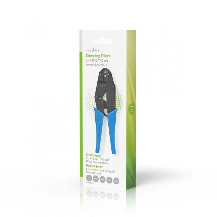 Nedis Crimp pliers | BNC / F / RG58 / RG59 | Tång | Metall / PVC | Blå / Svart