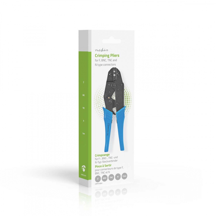 Nedis Crimp pliers | BNC / F / RG58 / RG59 | Tång | Metall / PVC | Blå / Svart