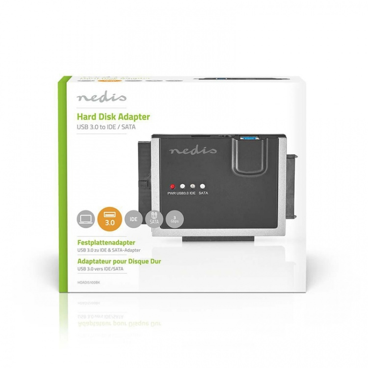 Nedis Hårddiskadapter | USB 3.0 | 2.5 tum/3.5 tum | IDE/SATA