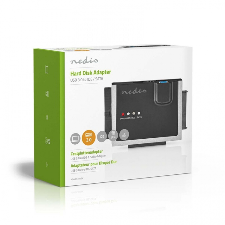 Nedis Hårddiskadapter | USB 3.0 | 2.5 tum/3.5 tum | IDE/SATA