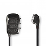 Nedis Omkopplingsbar SCART-kopplingsbox SCART hane - 3x SCART hona 0,50 m svart