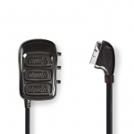 Nedis Omkopplingsbar SCART-kopplingsbox SCART hane - 3x SCART hona 0,50 m svart