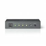 Nedis Optisk audioswitch | 4-port - 4x TosLink-ingång | 1x TosLink-utgång