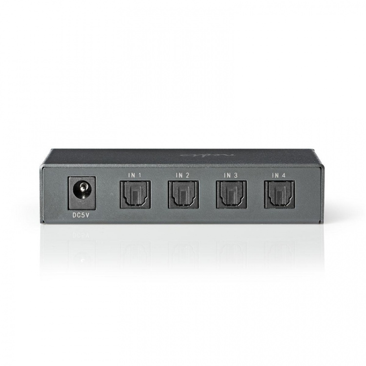 Nedis Optisk audioswitch | 4-port - 4x TosLink-ingång | 1x TosLink-utgång