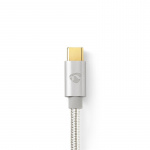 Nedis USB-kabel | USB 2.0 | USB-C™ Hane | USB Micro-B Hane | 10 W | 480 Mbps | Guldplaterad | 2.00 m | Rund | Flätad / Nylon | Aluminium | Kartong med täckt fönster