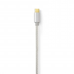 Nedis USB-kabel | USB 2.0 | USB-C™ Hane | USB Micro-B Hane | 10 W | 480 Mbps | Guldplaterad | 3.00 m | Rund | Flätad / Nylon | Aluminium | Kartong med täckt fönster