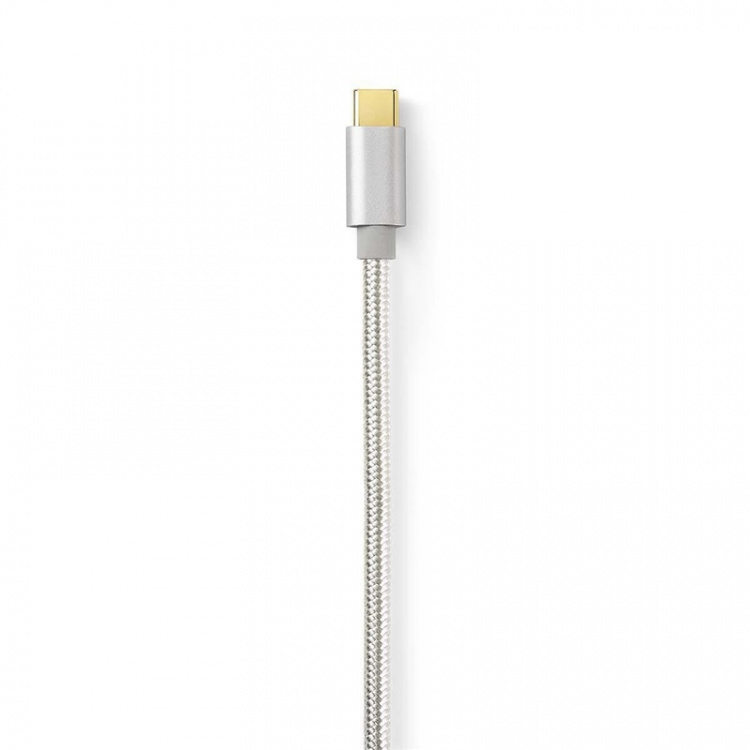 Nedis USB-kabel | USB 2.0 | USB-C™ Hane | USB Micro-B Hane | 10 W | 480 Mbps | Guldplaterad | 3.00 m | Rund | Flätad / Nylon | Aluminium | Kartong med täckt fönster