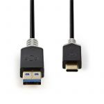 Nedis USB-kabel | USB 3.2 Gen 1 | USB-A Hane | USB-C™ Hane | 60 W | 5 Gbps | Guldplaterad | 1.00 m | Rund | PVC | Antracit | Kartong med fönster Nedis USB-kabel | USB 3.2 Gen 1 | USB-A Hane | USB-C™ Hane | 60 W | 5 Gbps | Guldplaterad | 1.00 m | Rund | PVC | Antracit | Kartong med fönster