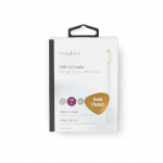 Nedis USB 3.1-kabel | Typ-C, hane - A-hona | 0.15 m | Aluminium