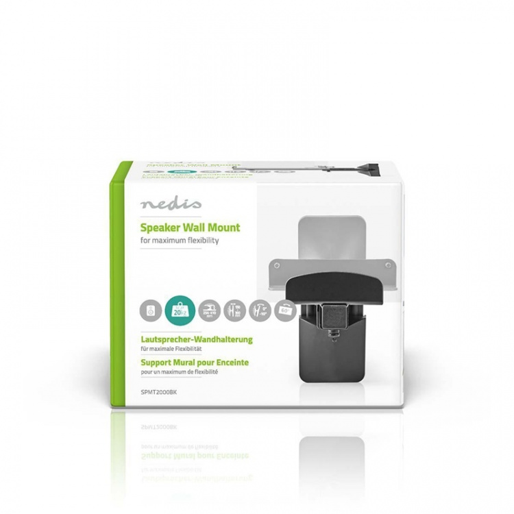 Nedis Högtalarfäste helt rörligt 20 kg svart