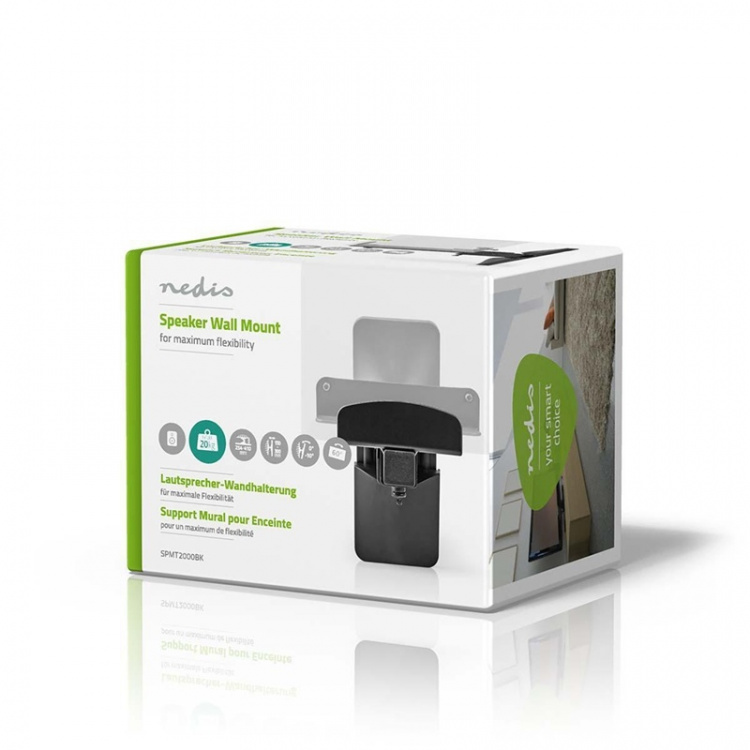 Nedis Högtalarfäste helt rörligt 20 kg svart