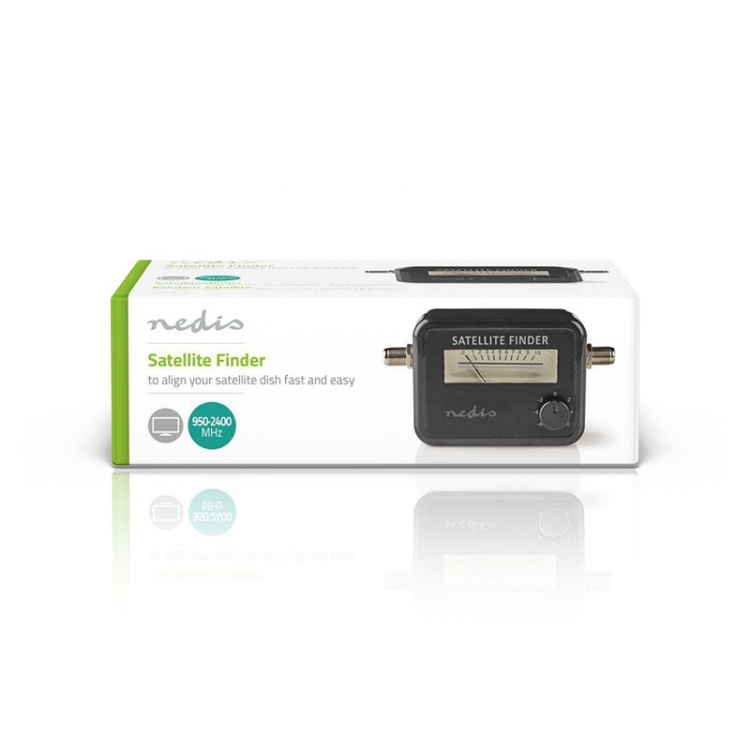 Nedis Satellit-signalstyrka Meter | 950-2400 MHz | Ingångskänslighet: 83 dB | Utnivå: 102 dBuV | Svart Nedis Satellit-signalstyrka Meter | 950-2400 MHz | Ingångskänslighet: 83 dB | Utnivå: 102 dBuV | Svart
