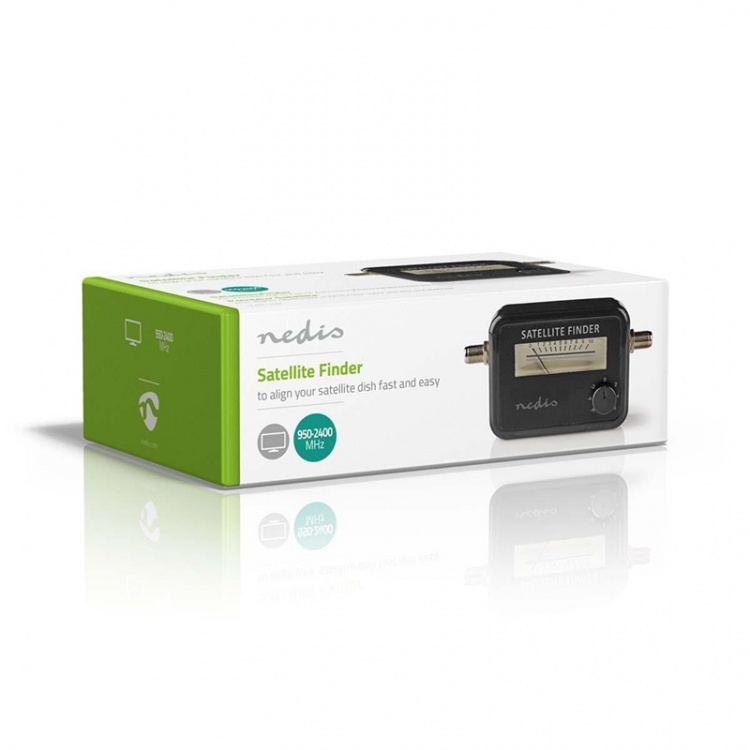 Nedis Satellit-signalstyrka Meter | 950-2400 MHz | Ingångskänslighet: 83 dB | Utnivå: 102 dBuV | Svart Nedis Satellit-signalstyrka Meter | 950-2400 MHz | Ingångskänslighet: 83 dB | Utnivå: 102 dBuV | Svart