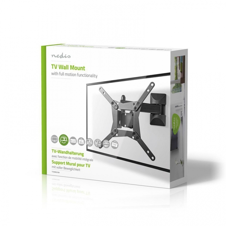 Nedis Tilt och vridbart TV väggfäste | 10 - 32  Nedis Tilt och vridbart TV väggfäste | 10 - 32