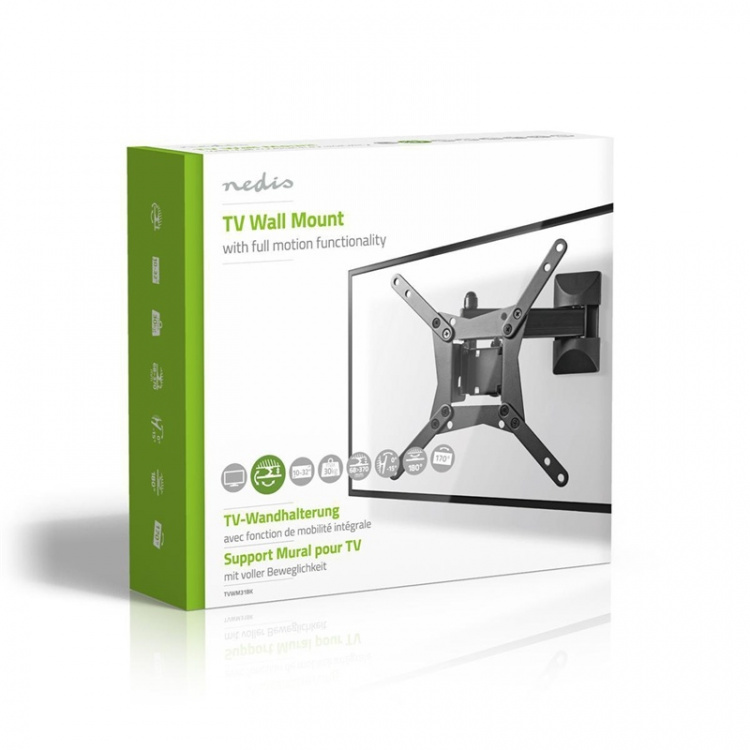 Nedis Tilt och vridbart TV väggfäste | 10 - 32  Nedis Tilt och vridbart TV väggfäste | 10 - 32