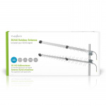 Nedis 4G / 3G Antenn | 5G | Utomhus | 698 - 3800 MHz | Förstärkning: 15 dB | 0.30 m | Silver