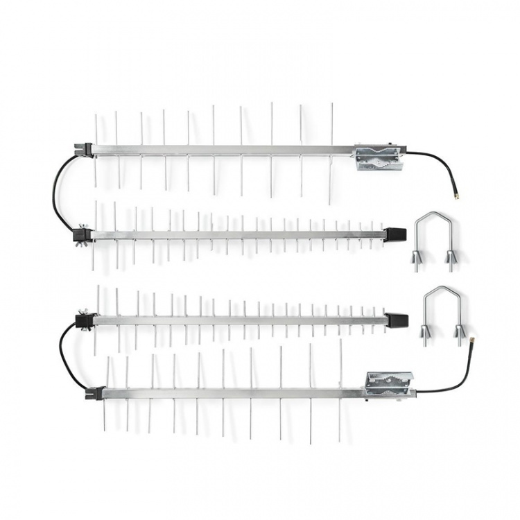 Nedis 4G / 3G Antenn | 5G | Utomhus | 698 - 3800 MHz | Förstärkning: 15 dB | 0.30 m | Silver