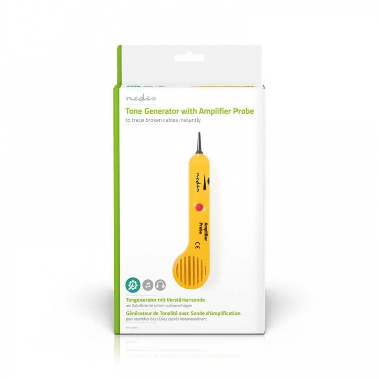 Nedis PC and Multimedia cable tester | Tongenerator | LED-indikator | Hörlursanslutning | Batteridriven Nedis PC and Multimedia cable tester | Tongenerator | LED-indikator | Hörlursanslutning | Batteridriven
